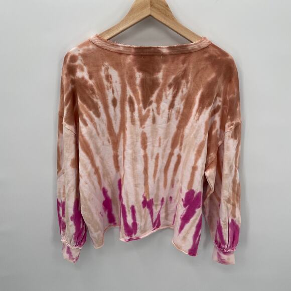 Z SUPPLY NWT Evereve Tempest Tie Dye Raw Hem Pullover Sweatshirt // XS - Picture 9 of 12